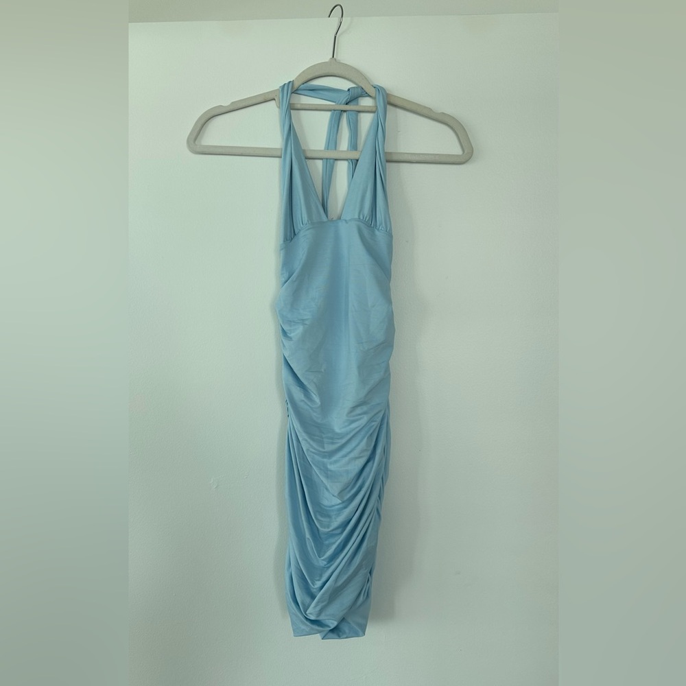 Baby Blue Midi Bodycon Dress